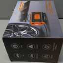 Tire Inflator Portable Air Compressor, 12V DC 110V AC Car Tire Pump, Air Mattress Pump with Inflation & Deflation Mode, Dual Powerful Motors Air Pump for Car, Bicycle, Air Mattress (Orange)