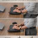 Ergonomic Wireless Keyboard and Mouse Combo, 2.4G Full Size Wave Key Board with Cushioned Palm Rest, Natural Typing, 3 DPI Adjustable Mouse, USB-A & C for Computer/Laptop/Mac/Tablet - Sablute MA31
