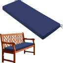 Outdoor Bench Cushion Pad, Patio Bench Cushion 48"x18", Navy Blue