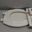 KOHLER 20110-96 Brevia, Slow Close Toilet Seat, Elongated Toilet Seat, Grip-Tight Bumpers Quick-Attach Hardware, Biscuit