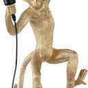 Monkey WALL LAMP – Creative Gold Resin Plug-in Monkey Light for Bedroom, Living Room, Bar & Café