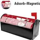 Christmas Snowman Mailbox Cover 25.5x21 Inch, Let It Snow Post Letter Box Covers, Holiday Xmas Magnetic Waterproof Mail Wraps for Outdoor Yard Garden Oversized Mailbox Decor