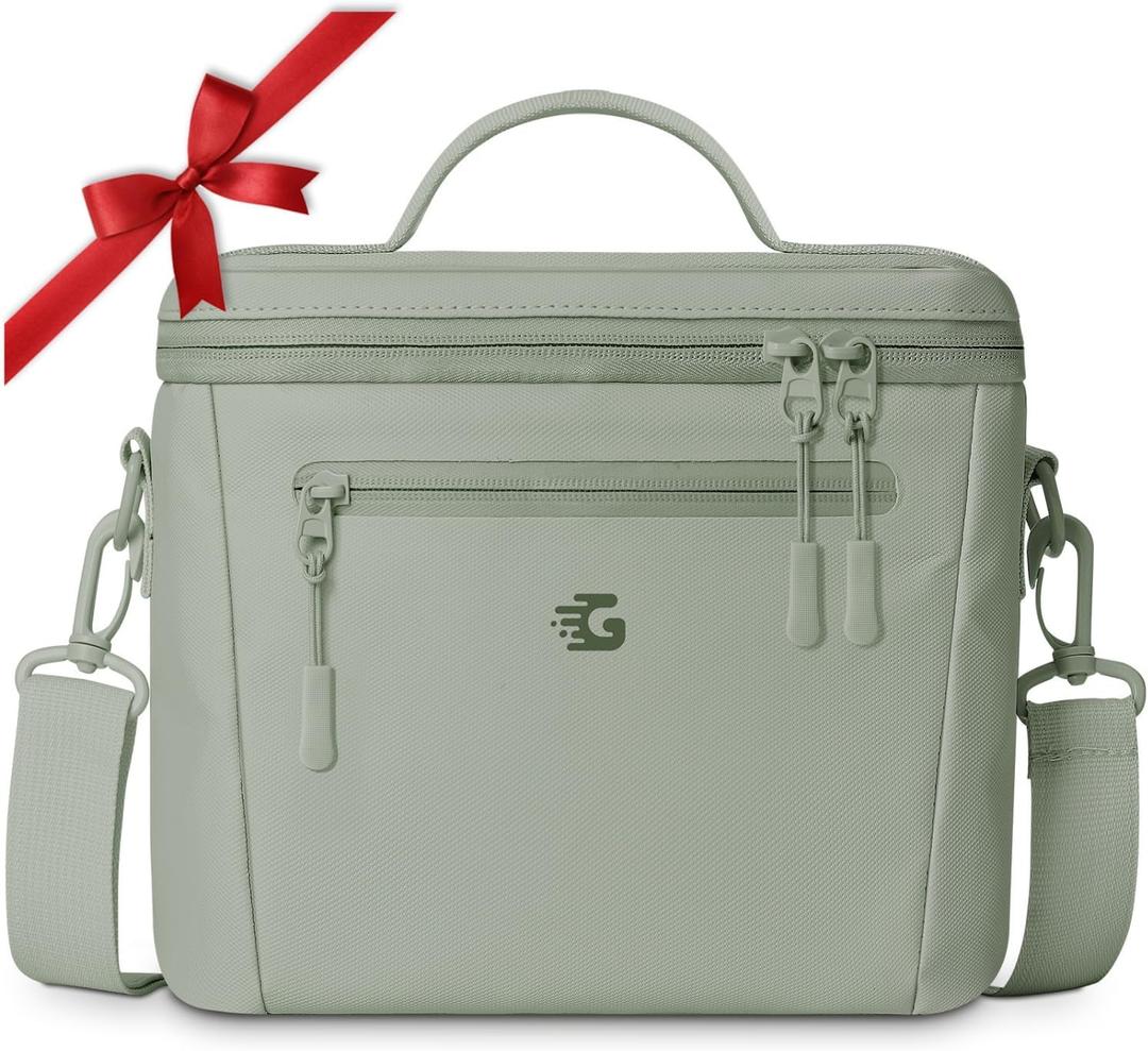 Insulated Lunch Box Bag Women Girls - Waterproof Leakproof Lightweight Reusable Cooler for School Work Picnic - Back to School (Small 8L, Green)