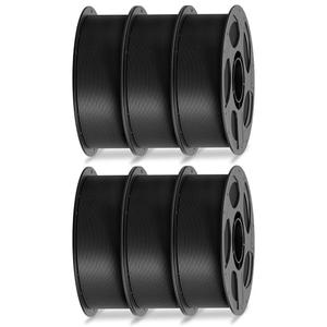ANYCUBIC High Speed 3D Printer Filament 1.75mm Bundle, Rapid PLA Filament with High Prints Quality, Dimensional Accuracy +/- 0.02mm, 1KG Reusable Spool, 6 Pack Pearl Black