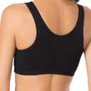 Fruit of The Loom Women's Multi-Pack Tank Top Style Sports Bra (34, Black/ White/Heather Grey)