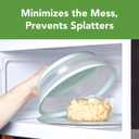 Tovolo Microwave Splatter Cover for Food Medium Blue Haze Dishwasher Safe, Collapsible Reusable Cover for Food in Microwave Uses BPA Free Safe Silicone,10 inch Vented Microwave Cover