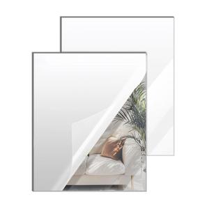 Silver Mirror Acrylic Sheets  2 Pack, 12x16Inches, 1/8 Inch Thick, Reflective Mirror Acrylic Ideal for Laser Cutting, DIY Crafts, and Home Decorations (30x40cm)