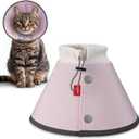 Agape Soft Cone for Cats & Small Dogs, Comfy Pet Cone to Stop Licking, Adjustable Cat E Collar Alternative After Surgery, Protective Elizabethan Collar for Pup & Kitty, Water Repellent Recovery Cone (2 (Neck:6.5"-8.5"))