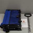 Collapsible Folding Wagon Cart with Tailgate - 300lbs Heavy Duty Foldable Utility Wagon and Brake Wheels - 100L Lightweight Grocery Wagons for Shopping Camping Sports Garden, Blue