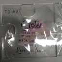 Acrylic Plaque Sisters Gifts from Sister, Sister Birthday Gifts Best Ever Sister Unique Acrylic Puzzle Piece Paperweight Desk Decorations Present for Thanksgiving Christmas Anniversary