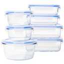 Amazon Basics Leak-Proof Glass Locking Lids Food Storage Containers, 4-Piece