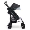 Jeep AdventureGlyde Stroller by Delta Children - Lightweight Travel Stroller with Smoothest Ride & Compact Fold, 3-Position Recline, Extra Large Storage Basket, Black/Grey