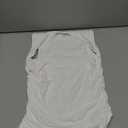 QINSEN Women's Square Neck Slim Fit Tank Top Large, White