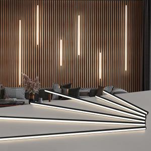 LED Recessed Lighting Kit for Wall Panels,6pcs Self-adhesive White 3000k Light With Touch switch Intelligent Control,Home Decor,Wood Slat Accent Wall Panels Strip Light,Led Light For Acoustic Panels