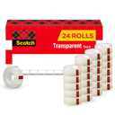 Scotch Transparent Tape, 1 Inch Core, Refills, 3/4 in. x 1,000 in., 24 Clear Tape Refill Rolls