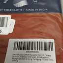 Rust Cotton Tablecloth, Tabletop 52x70 Inch, Fits 4-6 Seats, Soft, Durable, Washable, Wrinkle Resistant, Rectangle Table Cloth for Dining, Thanksgiving, Fall Decor, Family Gathering