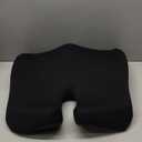 Cushion Lab Patented Pressure Relief Seat Cushion for Long Sitting Hours on Office & Home Chair - Extra-Dense Memory Foam for Soft Support. Car Pad for Hip, Tailbone, Coccyx, Sciatica - Black
