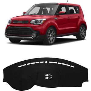 FIILINES Dash Cover for 2014-2019 Kia Soul, Dashboard Mat Accessories Dash Cover Sunshade Nonslip Mesh Protector No Glare Black