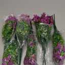 12 Bundles Artificial Flowers Outdoor UV Resistant Fake Plastic Plants Indoor Outside Hanging Plants Garden Porch Window Box Home Wedding Farmhouse Festive Shrub Decor (Rose Red)