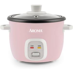 Aroma Housewares 4-Cups (Cooked) / 1Qt. Rice & Grain Cooker (ARC-302NGP), Pink