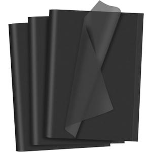 Black Tissue Paper for Gift Bags 40 Sheets Weddings Birthday Fall Decoration Sunflower DIY Art Crafts Packaging Wrapping Paper Bulk, 14 x 20 Inch