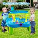 Intoypad Ultimate Water Table Pump: 3 Hours of Non-Stop Fun Rechargeable Battery Powered Water Pump for Toddlers Water Play Sand Table Toys Accessories Summer Outdoor Game Toys for Kids Blue