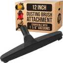 MP Maresh Products Compatible with Shop Vac 1-1/4" Vacuum Cleaners Floor Brush Vacuum Attachment for Wet Dry Shop Vacuums Ideal for Bare Floors and Walls - Durable Efficient Cleaning Tool 12 Inch Black
