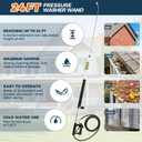 24 FT Aluminum Telescoping Pressure Washer Wand with 3 Pressure Washer Extension Wand, Gutter Cleaning tools with Power Washer Extension Wand, Gutter Cleaner Wand, 7 Pressure Washer Spray Nozzle Tips