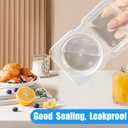 20-Pack Reusable 2-Compartment Snack and Sauce Containers, Portable Double Condiment Plastic Containers with Lids for Home, Lunch, Camping