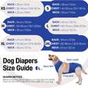BRKURLEG Female Dog Diapers with Suspender, Washable & Reusable Fixed Diapers for Dogs in Heat, Incontinence & Special Needs, Adjustable Doggie Diaper for Small Medium Large Dogs, Blue S
