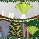 16 Pcs Christmas Tree Topper Set 17'' Lime Green Curly Tree Picks with Red Green Ball Xmas Artificial Christmas Tree Picks for Winter Holiday Home Wreath Craft Decoration Supplies