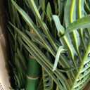 Nearly Natural 6.5ft Artificial Golden Cane Palm Tree, Lifelike Silk Indoor Palm With Three Textured Trunks Flexible Fronds Nursery Planter, Low Maintenance