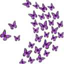 Chuangdi Monarch Butterfly Decoration 3 Size Fake Butterflies Realistic Butterfly Crafts Artificial Wall Decor for Craft Home Wedding Classroom Birthday Party Decorations(Purple,48 Pack)