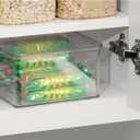 IDesign Recycled Plastic Pantry and Kitchen Storage, Freezer and Fridge Organizer Lidded Bin – 6.75” x 5.75” x 3.75”, Clear