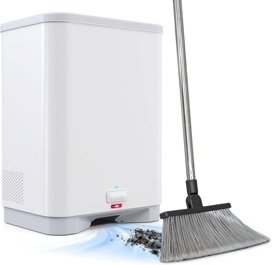 Touchless Vacuum Automatic Dustpan with 2 Operation Modes - Ultra Fast & Powerful Corded Canister Pet Vacuum Electric Dustpan for Sweeping Pet Hair, Salon, Food Crumbs & Dirt