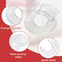 Pouring Shield for Kitchen-Aid 4.5-5 Quart Tilt-Head Stand Mixer,With Removable Pour Spout And Silicone Scraper,Splatter Guard Fits for Stainless Steel, Glass, Ceramic Bowls