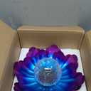 Solar Lotus Flower Light Outdoor Decorations,Solar Powered Outdoor Garden Decorative,Garden Decor Birthday Gift for Women Mom Grandma Decor Light,Waterproof Metal Lotus Yard Outside Decoration (Multicolor)