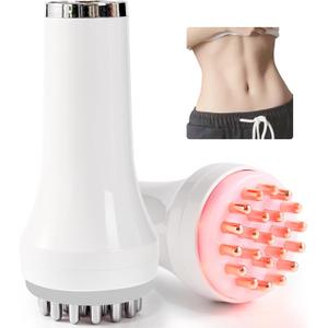 DiDEER Lymphatic Drainage Massager & Anti Cellulite Massage Tool, for Legs, Arms & Belly, Body,Helps Reduce Stretch Marks & Cellulite,with Microcurrent, Light Heat & Vibration (White)
