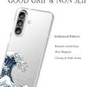 Unov Case for Galaxy A17 / A26 / F17 / M17, Crystal Clear Phone Case with [Anti-Slip Embossed Pattern], Shockproof Slim Protective [Anti-Yellowing TPU] Back Cover, Great Wave