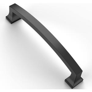 Asidrama 10 Pack 5 Inch(128mm) Hole Centers Kitchen Cabinet Handles, Matte Black Cabinet Pulls Kitchen Cabinet Hardware for Cupboard Drawer Pulls