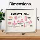 3 x YeleY Inspirational Christian for Girls - Christian Religious Gifts - Motivational Dancer Ballerina Gift - God Says I Am Dancer Makeup Bag Cosmetic Bag Makeup Zipper Pouch (EXP 05/16/29)