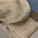 Natural Jute Area Rug 5' x 8' Home Decor Indoor Outdoor Handmade Boho Braided Rectangle Jute Area Rug for Farm House, Living Room, Hallway, Bedroom, Dinning Room, Kitchen, Office