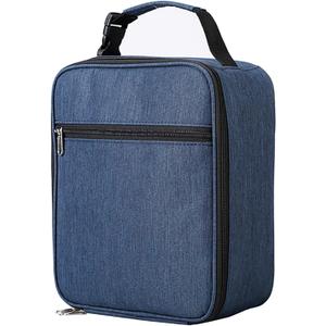 Insulated Lunch Bag for Men & Women, Leakproof Double Zipper Lunchbox with Mesh Pockets Work Gym Camping Travel, Easy-Clean Design