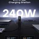 240W USB C Charger Block, ASOMETECH 6 Ports USB Charging Station, GaN 140W PD3.1 Laptop Fast Charger Adapter Desktop Charger Station with LCD Display for MacBook HP iPad iPhone Samsung