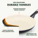 GreenPan Rio Healthy Ceramic Nonstick 12" Frying Pan Skillet, PFAS-Free, Dishwasher Safe, Black