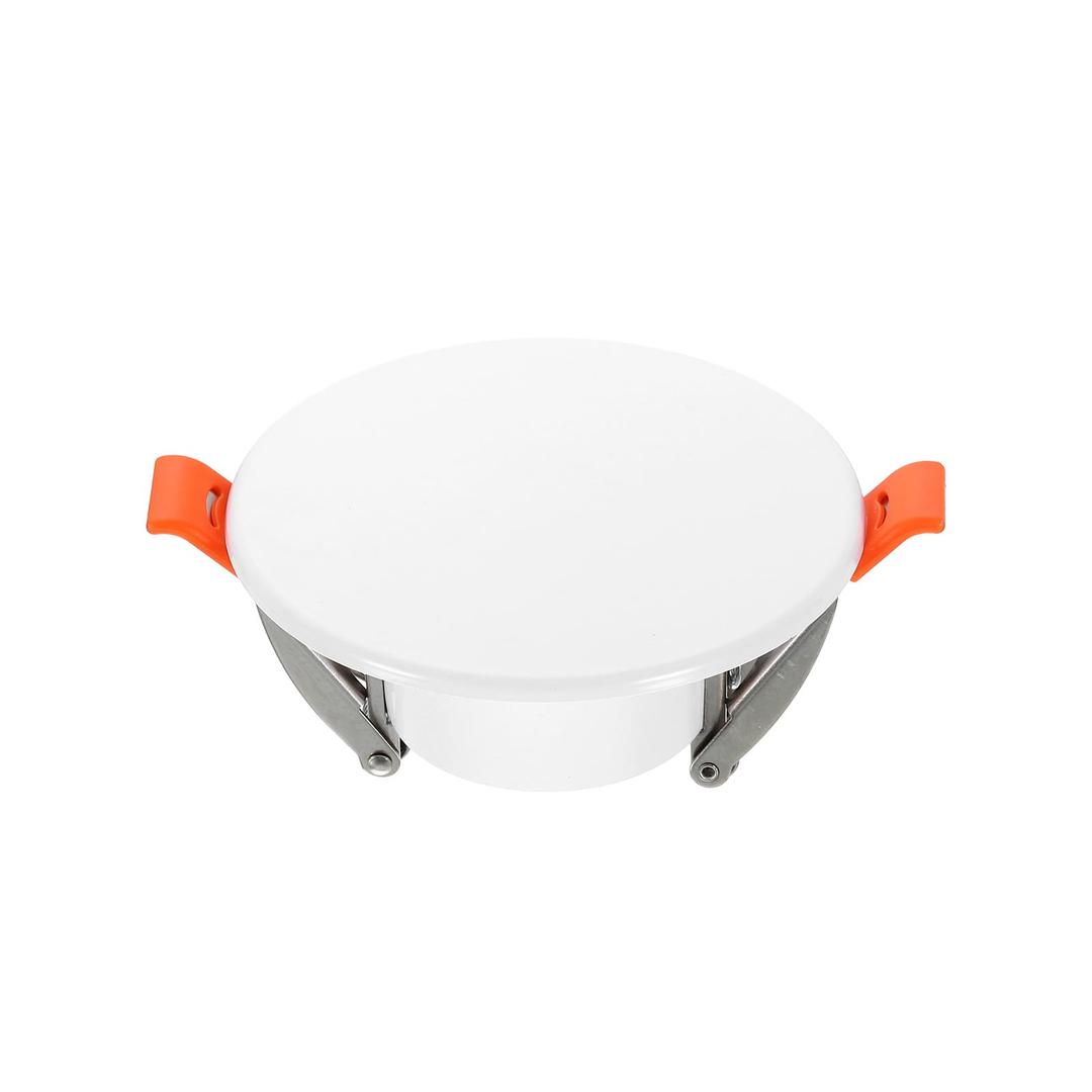 Awclub 7.3-Inch Spring Mount Ceiling Cover Plates, Recessed Light Trim Wall, Downlight Hole Cap Decorative Panel with Buckle Fit 5-6.9inch Round Hole Ceiling Openings, White 1 Pack