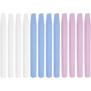 HARFINGTON 12pcs Pumice Stone Nail File, Pumice Nail Polishing Stick Cuticle Remover Pusher, Professional Quartz Stone Nail Filing Buffer Manicure Tool for Salon Nail Art Care