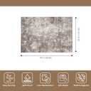 4x5 Washable Entryway Rug – Non-Slip Low Pile Throw Area Rug for Bathroom Kitchen Living Room Bedroom – Modern Abstract Neutral Soft Indoor Small Carpet (Brown Beige,4x5)