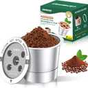 CAPMESSO Reusable K Cups for Keurig: 2025 Updated My K cup Metal Coffee Filter Refillable Coffee Pods with 5 Holes - for K Supreme/K Slim/K-Duo Gen2/K-Brew Chill with MultiStream Technology (1 Pack)