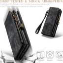 Asuwish Phone Case for Samsung Galaxy S20 Ultra Glaxay S20ultra 5G Zipper Wallet Cover with Tempered Glass Screen Protector and Flip Card Holder Cell Accessories Gaxaly 20S S 20 A20 20ultra G5 Black